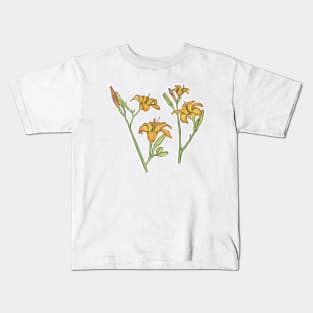 Orange Lilies Kids T-Shirt